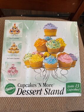 Wilton Dessert Stand with Colorful Cupcake Display
